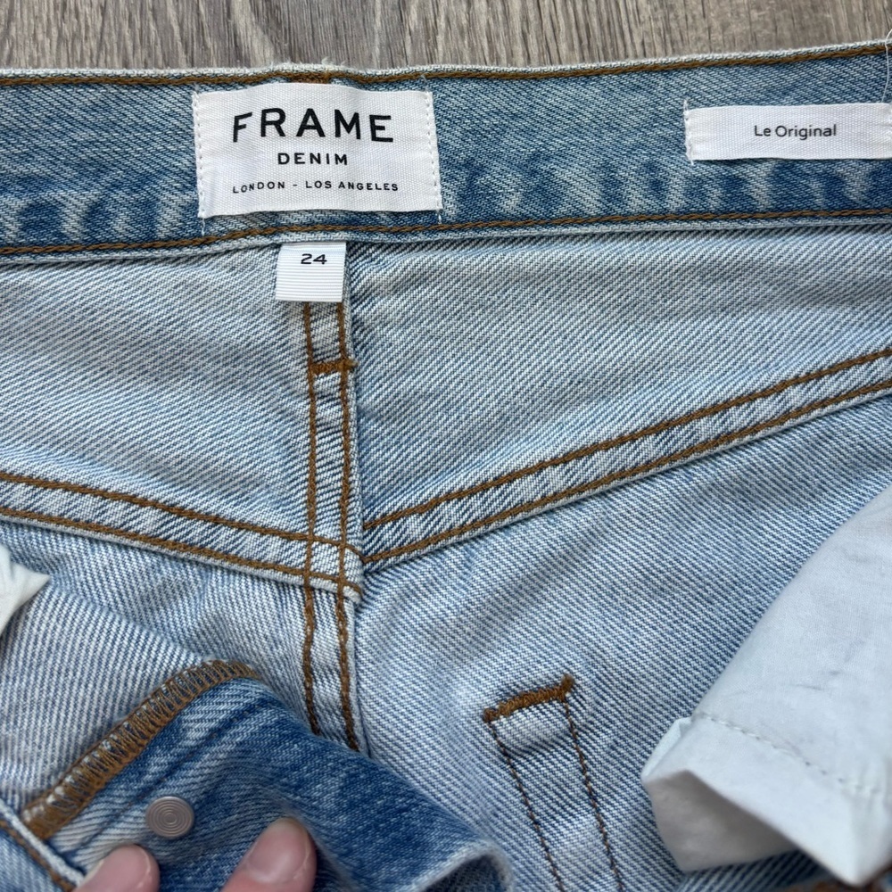 Frame Denim women’s Light Blue Straight Jeans size 24 - Picture 4 of 5
